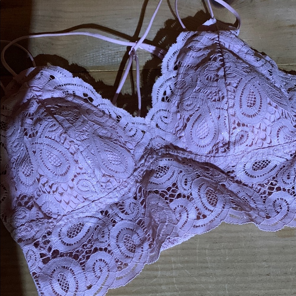 PINK Victoria's Secret Pink Lace Bra with Adjustable Straps